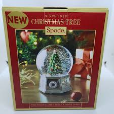 Portmeirion Spode 6.5" Musical Tree Snow Globe Christmas ...