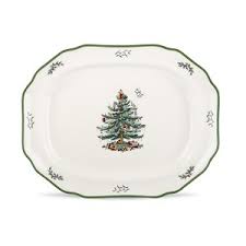 Spode Christmas Tree 19" Serving Platter - Porcelain Holiday ...