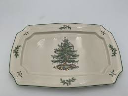 SPODE CHINA "CHRISTMAS TREE" PATTERN 15" RECTANGULAR SERVING ...