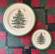 Spode Christmas Tree Dinner Plates Salad Bread Plate S3324k - Etsy Israel