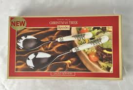 Spode Christmas Tree Salad Servers New in Box Never Used | eBay