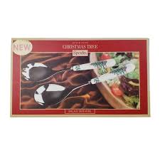 Buy Spode Christmas Tree Salad Servers Set Serving Fork and ...