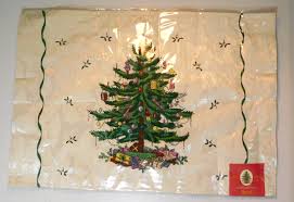 SPODE CHRISTMAS TREE NEW FABRIC PLACEMAT & POT HOLDER SET | eBay