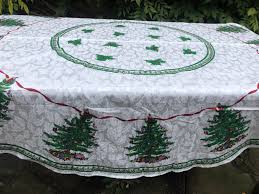 Spode Christmas Tree Print Tablecloth Circle Shaped ...