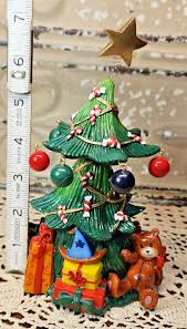 Tabletop Christmas Tree Decor w/ Bobbly Star & Ornaments 7 ...