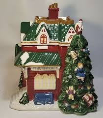 2 PC Spode Cookie Jar Christmas Village Train Station Cookie Jar w/ Original Box | eBay