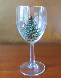 Spode Christmas Tree Gold Trim 12 oz 7 ¼” Wine/Water Goblet ...