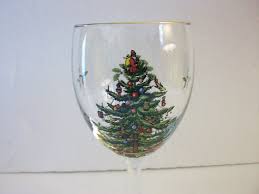 Vintage Spode Christmas Tree Wine Glasses - Set of 4 - Etsy