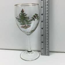 Vintage Spode Christmas All Purpose Wine Glasses Set 4 With ...