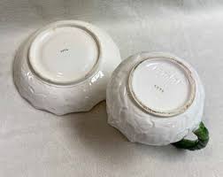 Vintage Lefton White Holly Pitcher With Matching Bowl ...