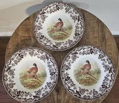 Spode Woodland PHEASANT 9" Soup Bowls - Set of 3 - NEW ...