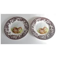 Two Spode Woodland Quail Plates. For Sale at Ruby Lane