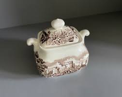English Ironstone Tableware Covered Sugar Bowl in the ...