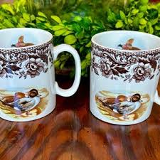 Vintage Mugs Spode Woodland Collection 12 Oz - Etsy