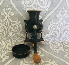 Vintage Coffee Grinder Black Cast Iron Coffee Mill by Spong ...