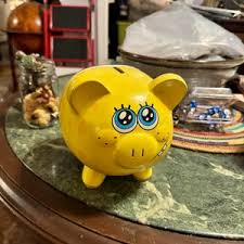 Spongebob Squarepants Pig Bank Ceramic 2014 Viacom Fab ...