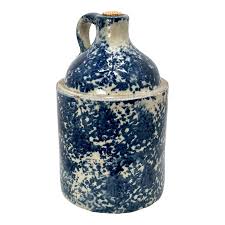 Very Rare Antique American 1 Gallon Size Blue Spongeware ...