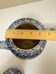 Henn Country Home Collection Blue & White Spongeware Teapot ...