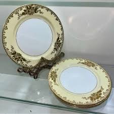 Noritake | Kitchen | Set Of 4 Antique Noritake Salad Plate Early Floral Heavy Encrusted Gold On | Poshmark