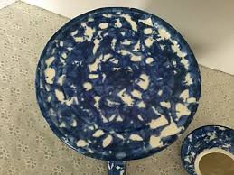 Stangl Town and Country Hand Painted Blue Splatter ...