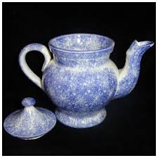 Pearlware Blue Spatterware Spongeware Miniature Teapot 1830 ...