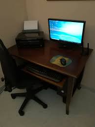 Toulipier Classic Style Computer Desk with Walnut Finish and 1 Wooden Drawer - Dimensions: 105 x 60 x 78 cm. : Amazon.com.be: Home & Kitchen