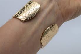 Antique Engraved Gold Wide Cuff Bracelet at 1stDibs | antique gold cuff bracelet, engravable gold cuff bracelet, vintage cuff bracelets