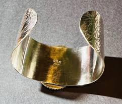 Ladies Obsidian & Sterling Elegant Cuff | Dondesignsnm