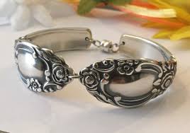 Beautiful Handcrafted Bracelet Made From Antique Silverware Handles With Magnetic Clasp. - Etsy