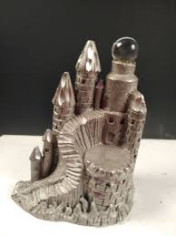 Spootiques Pewter Castle With Glass Ball | eBay