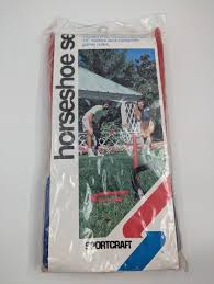 Vintage Sportcraft Horseshoe Set 4 Shoes 2 Stakes Lightweight PVC New Sealed! | eBay