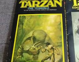 3 Vintage Tarzan ~edgar Rice Burroughs Novels 5, 6 & 8 Terrible, Jewles of Opar and Jungle Tales (bb10) - Etsy UK
