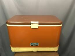 Thermos Ice Chest Vintage Cooler Rare Brown Tan Made In USA ...