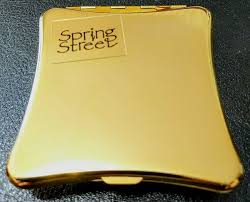 Spring Street Jewelry purse mirror box original flower red ...