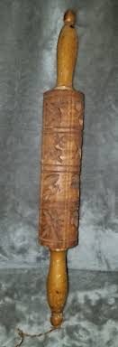 Vintage Wooden Spingerle Rolling Pin | eBay