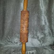 Vintage Wooden Springerle Rolling Pin - Etsy