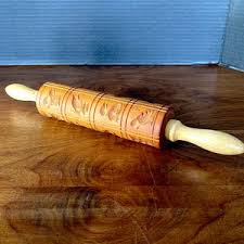 Pre 2005 Hardwood Decorative Carved Rolling Pin, Made in Germany, for Special Holiday Cookies, Excellent VTG Condition, Size in Photos - Etsy Canada