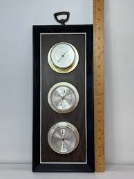Vintage Springfield Weather Station Barometer Thermometer ...