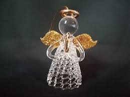 2002 Avon Spun Glass Angel With Candle Ornament 3" #D. NH#2 | eBay