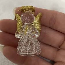 Paragon Group Hand Blown Glass Angel Ornaments Gold Accents 2" Set of 6 As Is | eBay