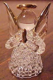 GORGEOUS "PATRIOTIC TREASURE CHEST" "GOD BLESS AMERICA" 9/11 CRYSTAL GLASS ANGEL | eBay