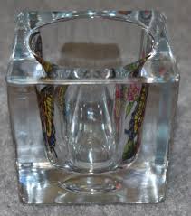 5302 BUTTERFLY&FLOWERS HAND PAINTED GLASS CANDLE VOTIVE ...