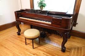 Early 1900s Antique American Piano CO. Square Grand Piano | Mankato Estate Sale: Charming Home FULL of Antiques: 1900s Square Grand Piano, Antique Book Collection, Beautiful Antique Furniture | K-BID