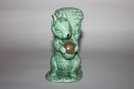 Buy Sylvac Style Squirrel Model 539, Green Pottery, 11.5 Cms ...