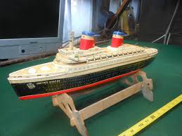Vintage Tin Ship Boat Oceanliner Huge Yonezawa Battery ...