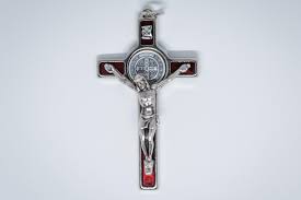 Handmade Italian Wall Crucifix - St. Benedict Design - 8 inch