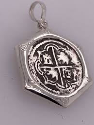 ATOCHA Coin Pendant Sterling Silver Port Hole Design Pendant ...