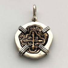 Atocha Re-creation Coin Pendant 4 Reales Double Prong in ...