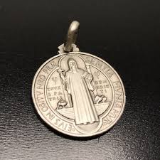 St. Benedict 925 Silver Medal Pendant Catholic Exorcism ...