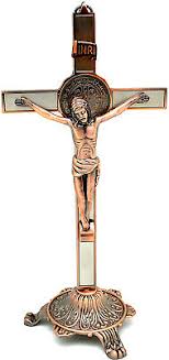 10" New! COPPER Silver JESUS CROSS Religious Crucifix ...